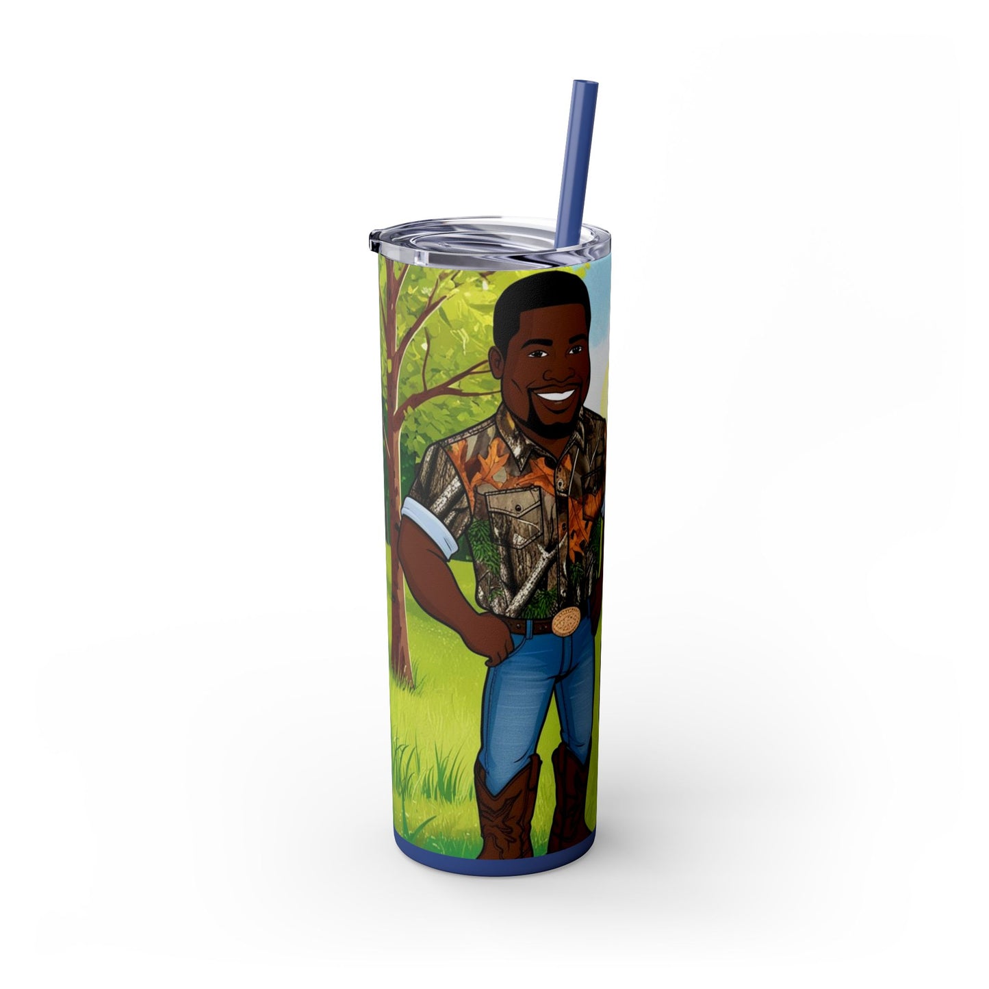 Backwoods Boy Skinny Tumbler - 20oz with Straw