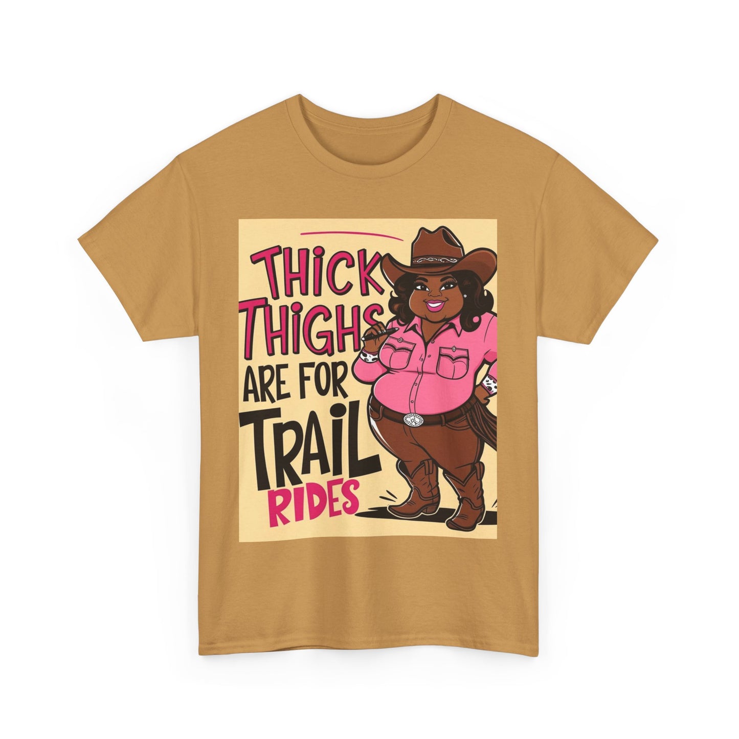 Thick Thighs Are For Trail Rides Unisex Cotton Tee