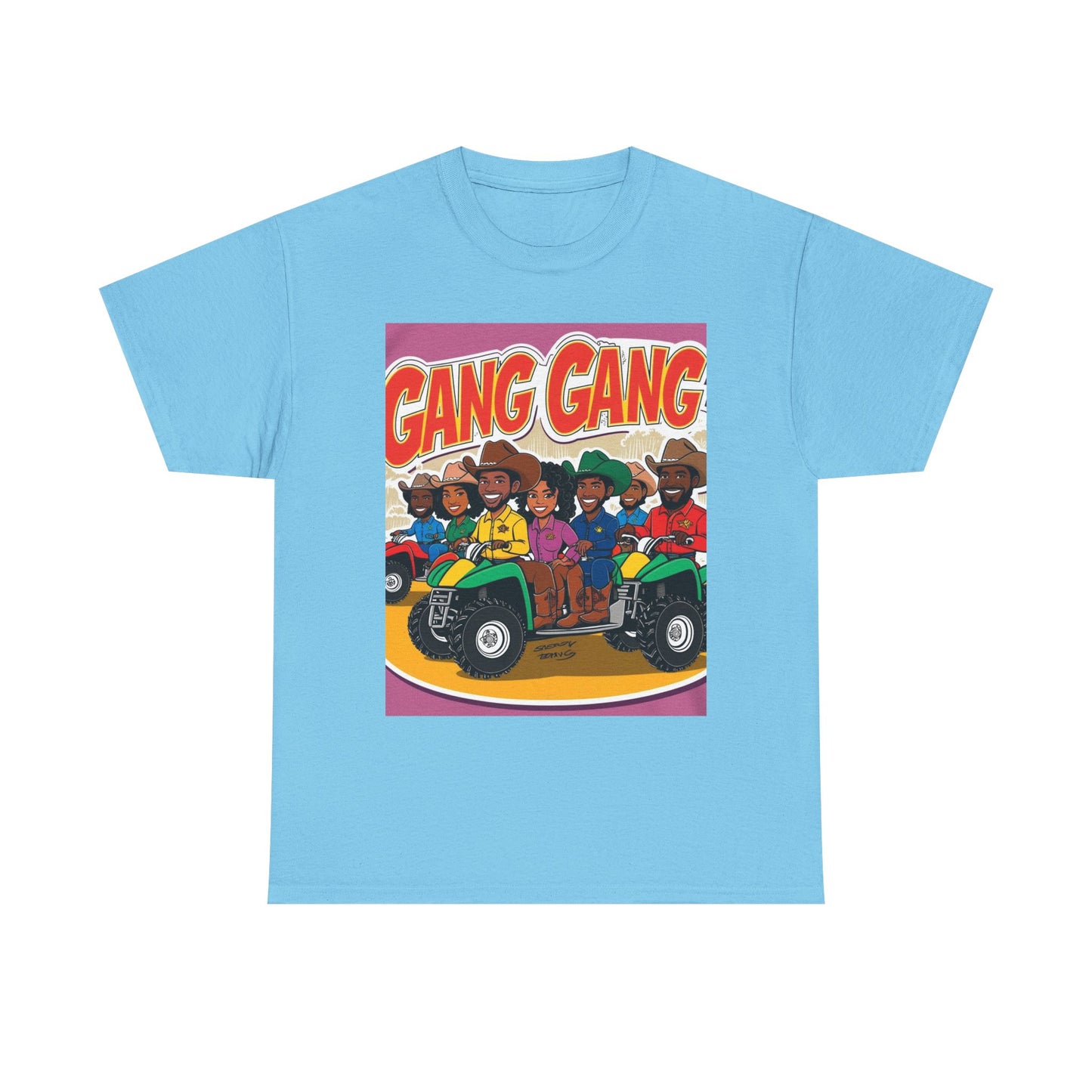 Group ATV Cartoon Graphic Tee Unisex Cotton T-Shirt