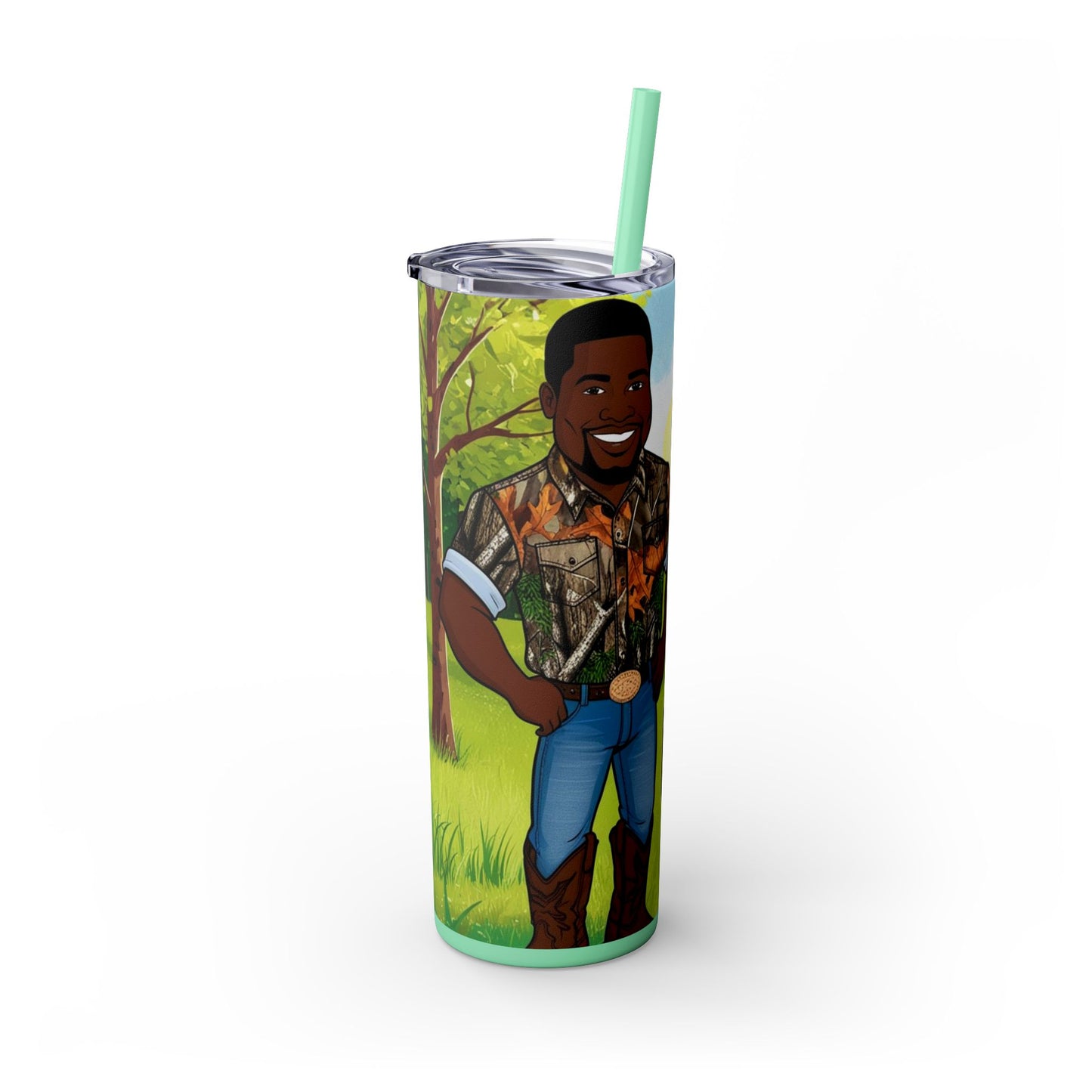 Backwoods Boy Skinny Tumbler - 20oz with Straw