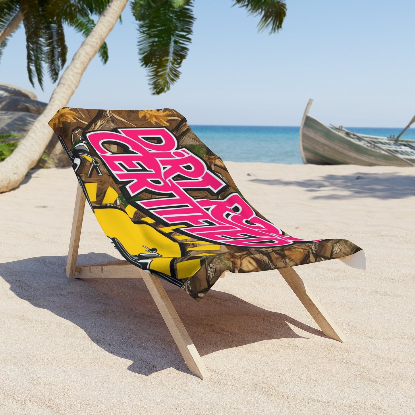 Dirt Road Certified Pink Beach Towel
