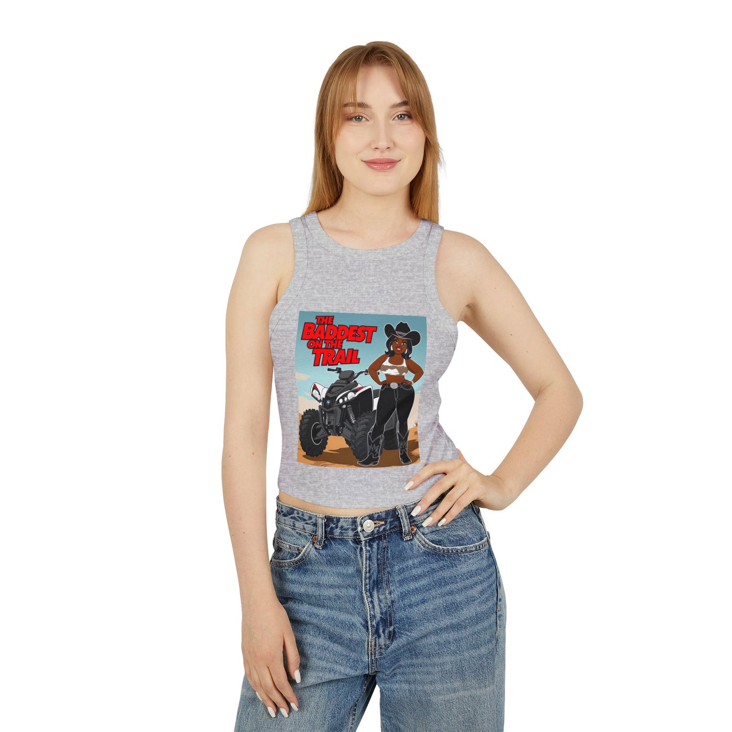 Baddest on the Trail Women's Micro Rib Racer Tank Top