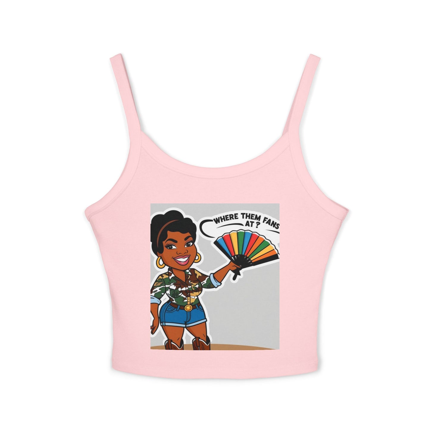 Where Them Fans At? Women's Spaghetti Strap Tank Top