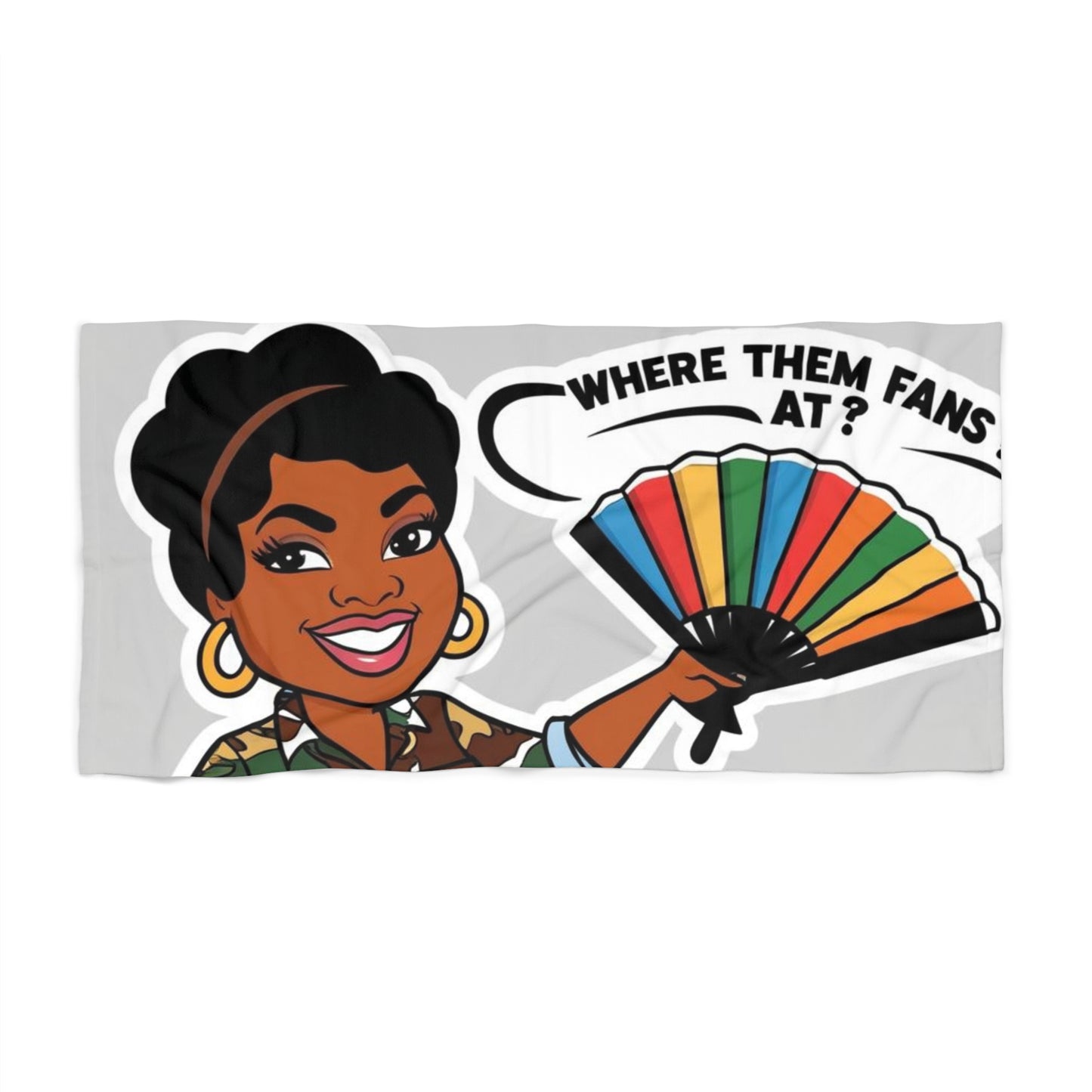 Where Them Fans At? Beach Towel