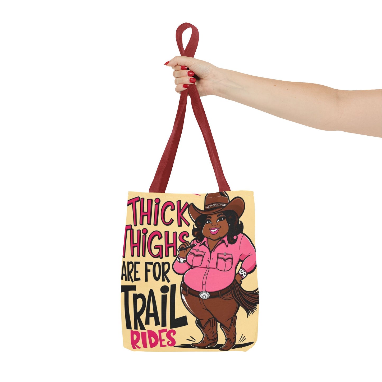 Thick Thighs Are For Trail Rides Tote Bag