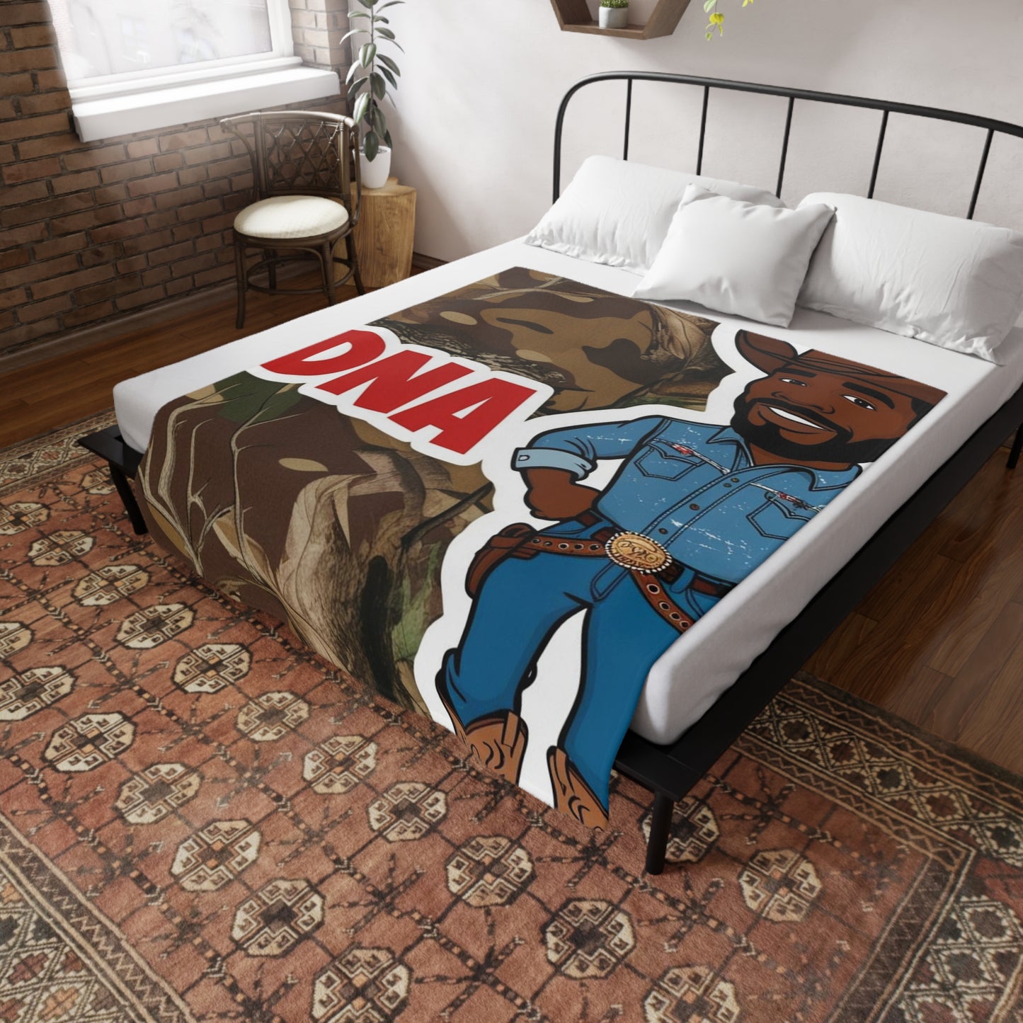 Country Boy DNA Plush Fleece Blanket