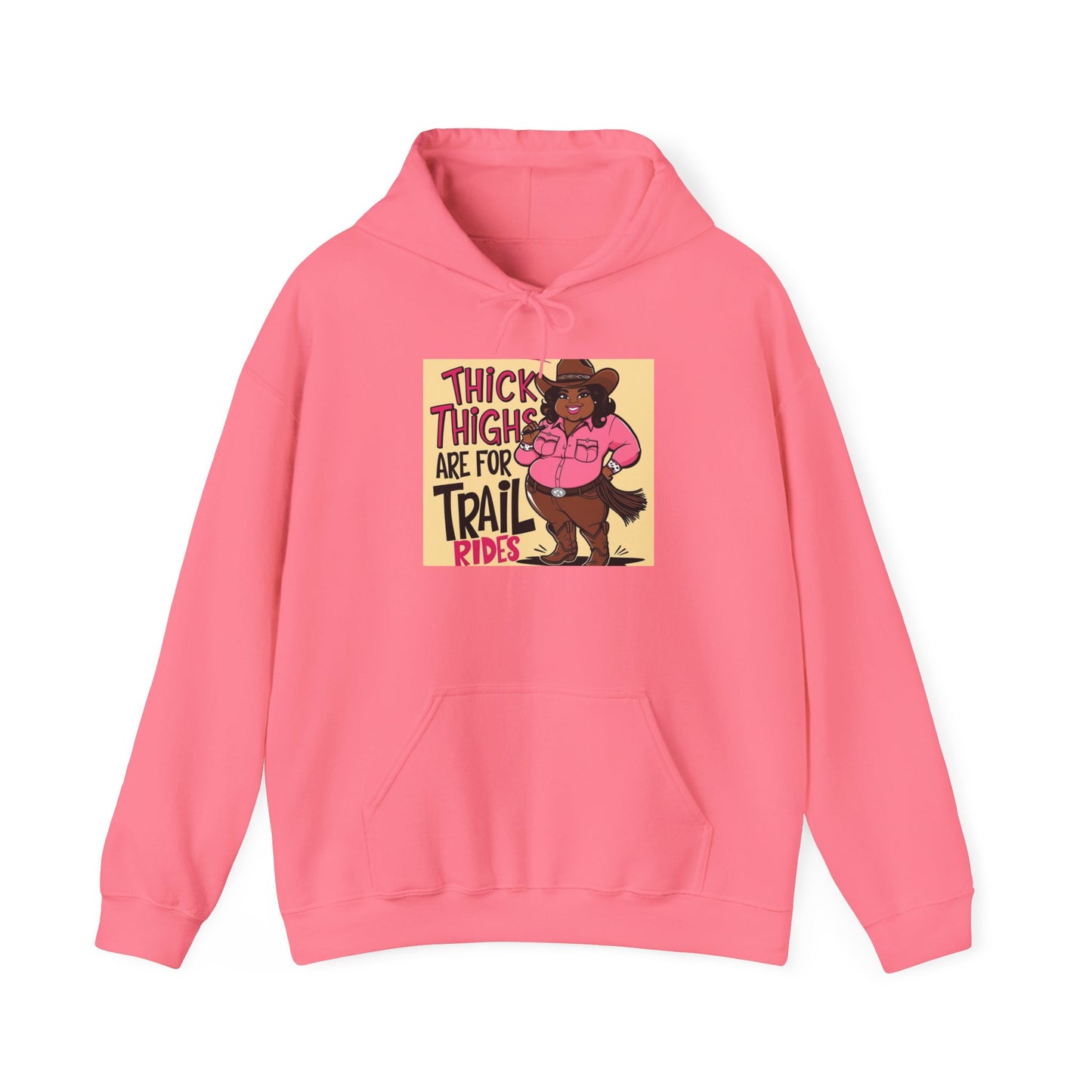 Thick Thighs Are For Trail Rides Hoodie