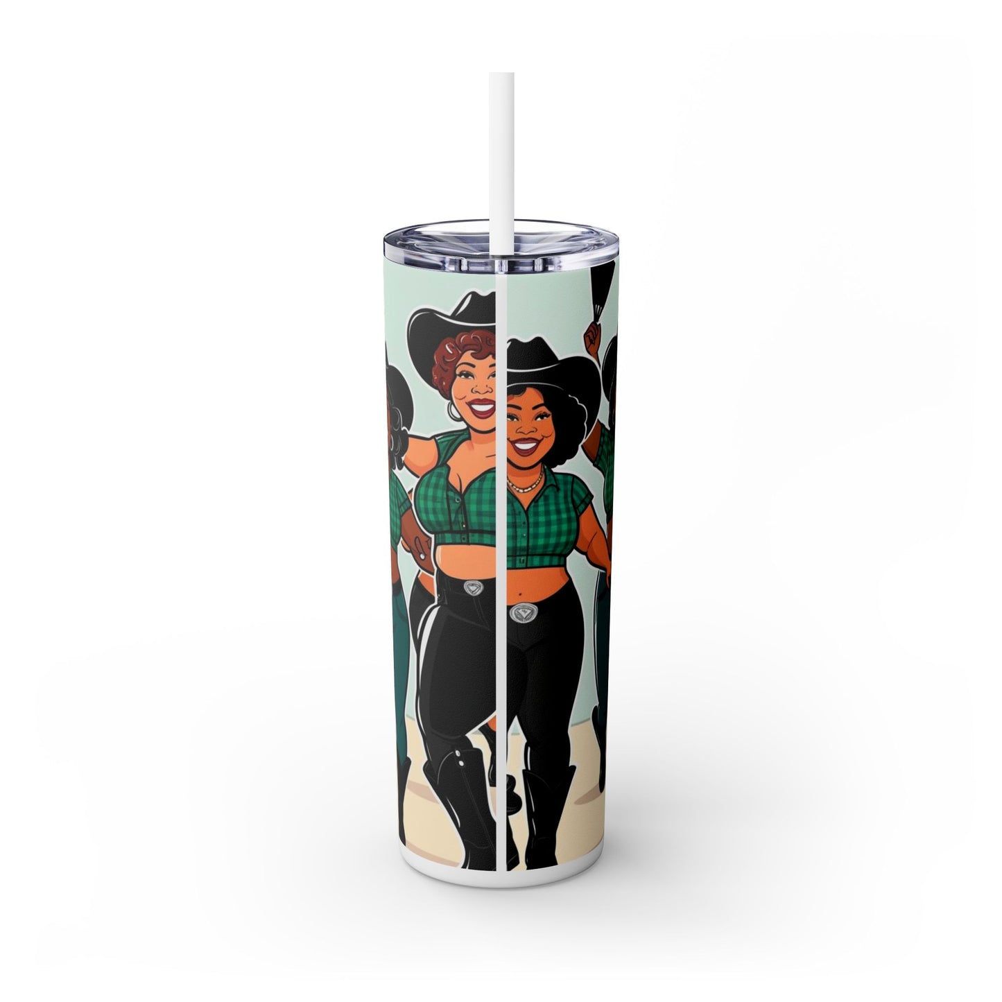 Group Dancers Skinny Tumbler 20oz with Straw