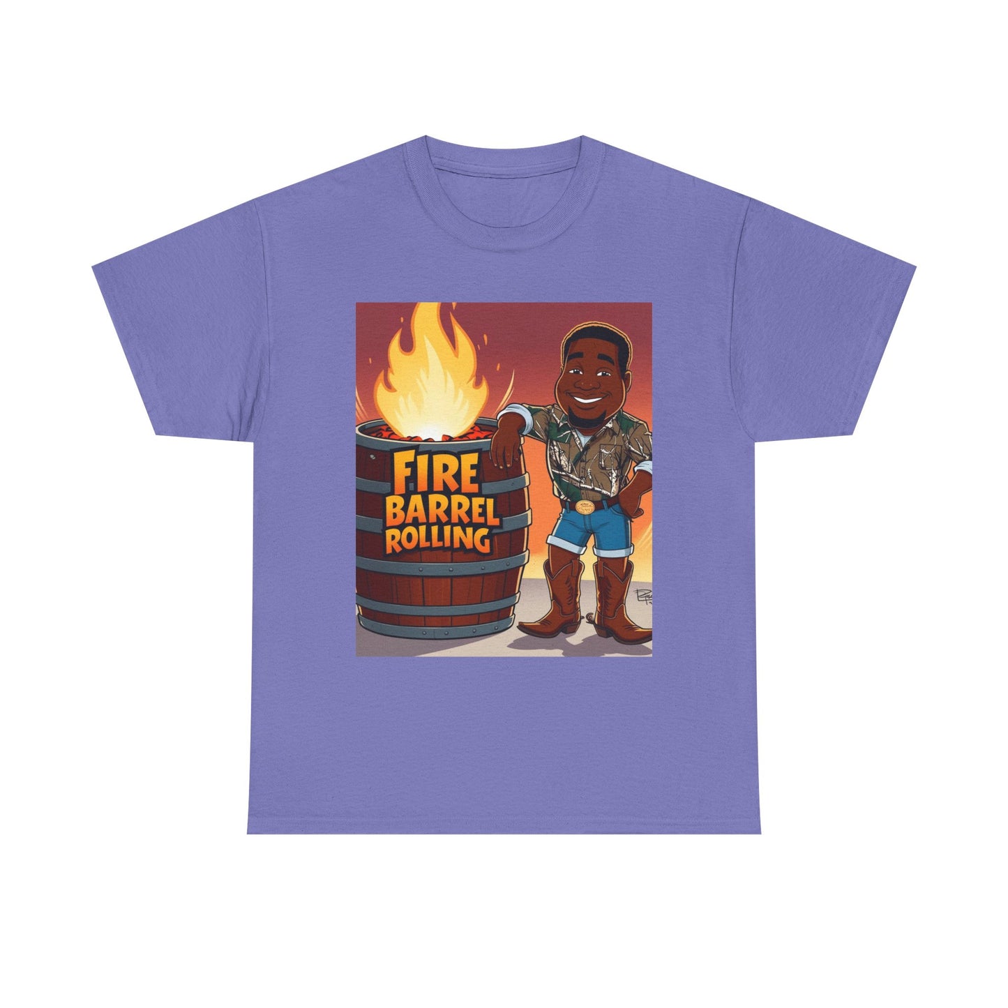 Fire Barrel Rolling Unisex Cotton Tee