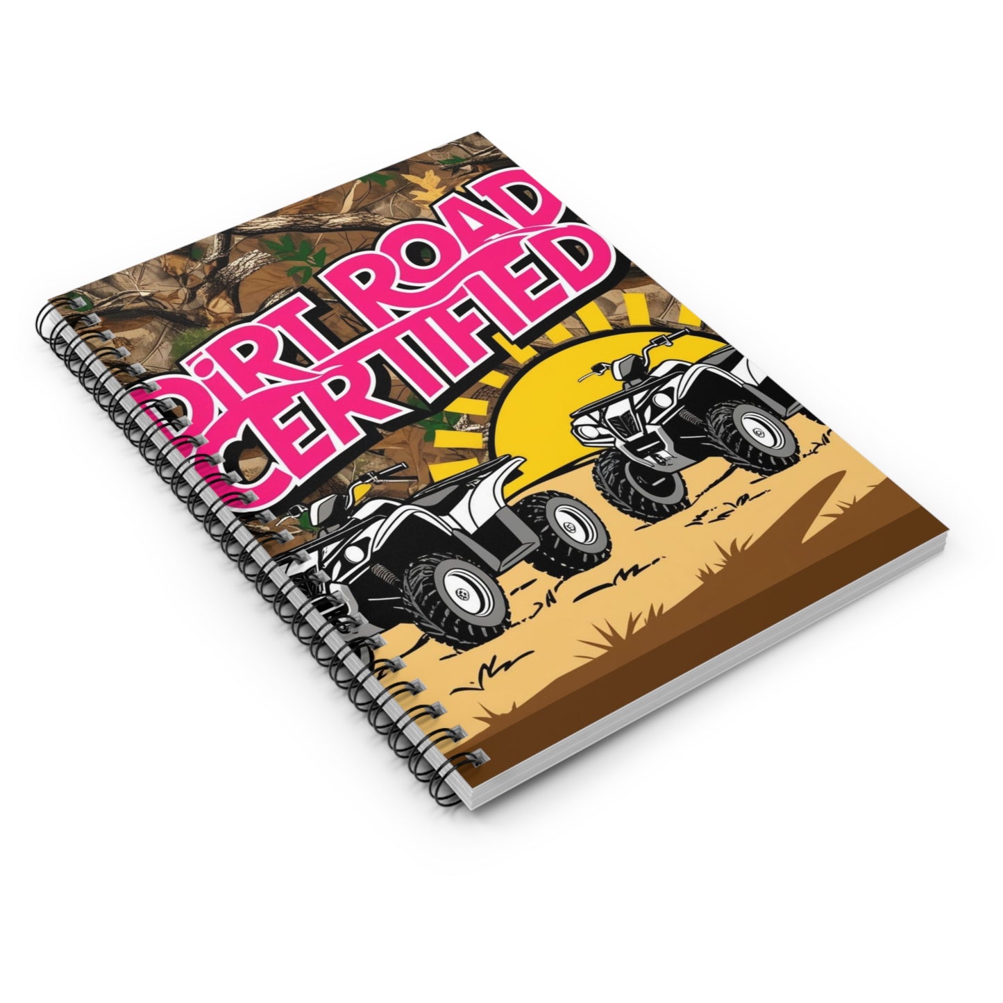 Dirt Road Certified Pink Spiral Notebook