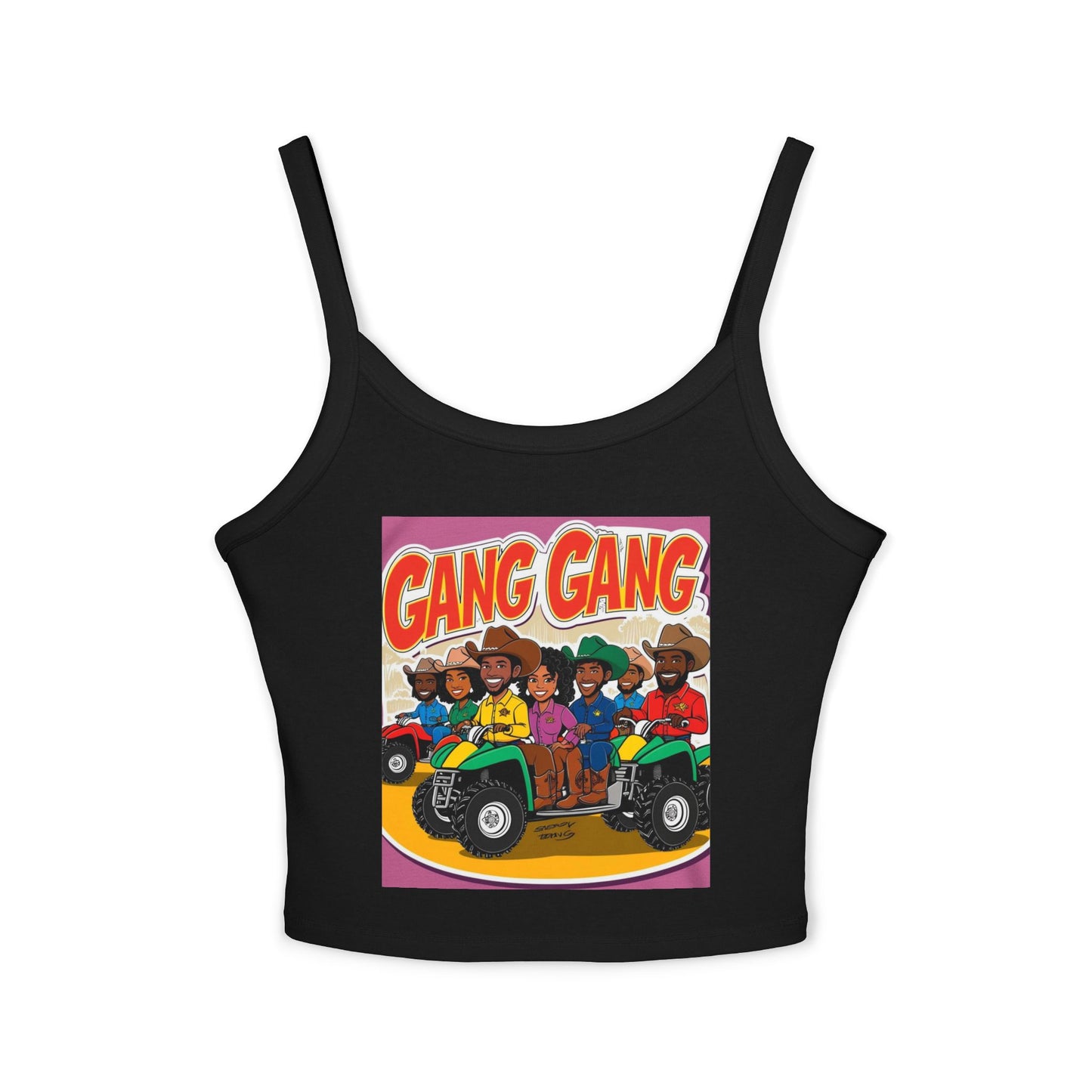 Group ATV Cartoon Spaghetti Strap Tank Top