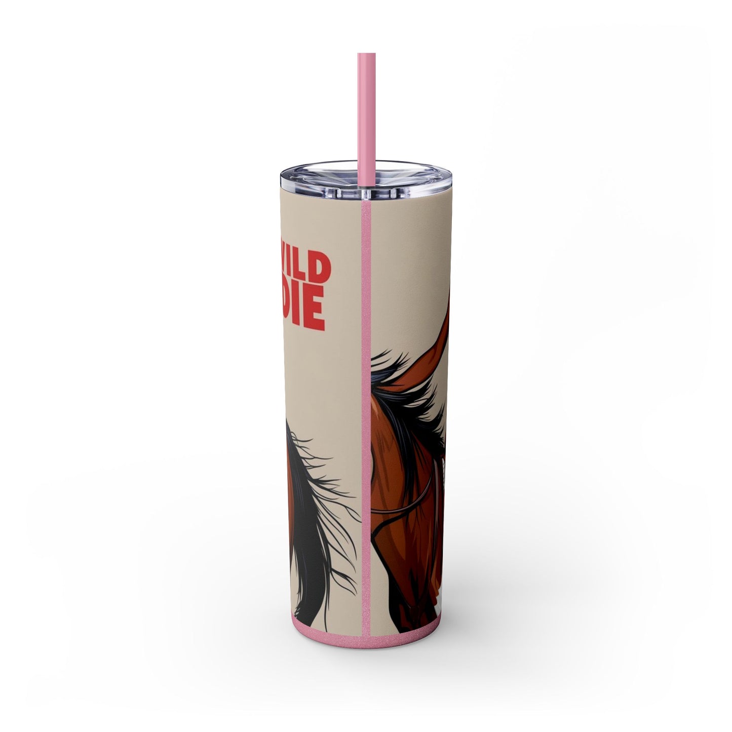 Buckwild Baddie Skinny Tumbler with Straw, 20oz