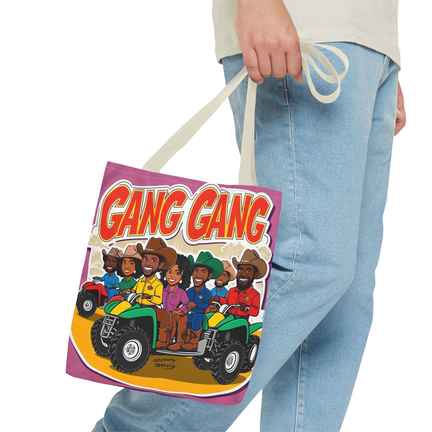 Group ATV Cartoon Tote Bag