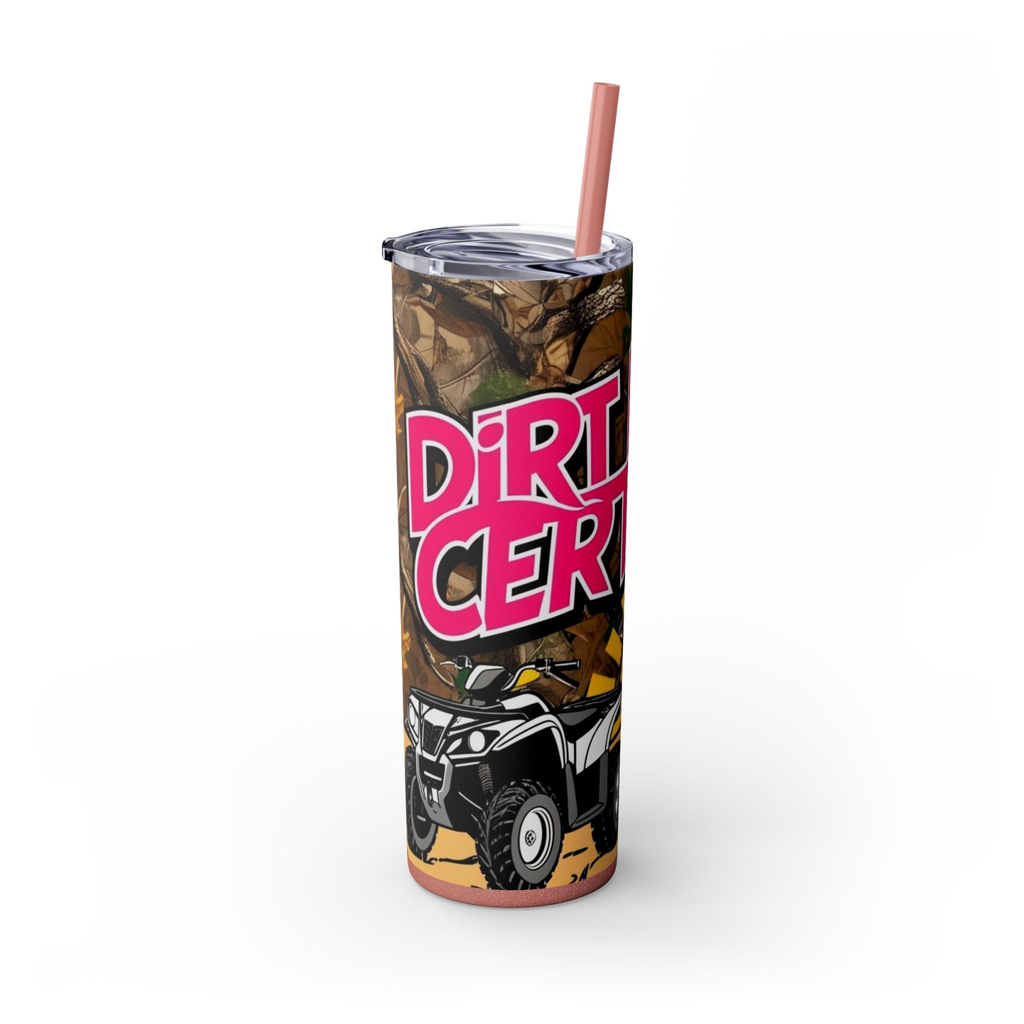 Dirt Road Certified Pink Skinny Tumbler with Straw - 20oz