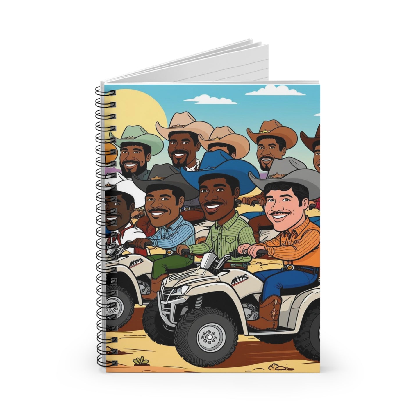 Retro Cowboy Adventure Spiral Notebook