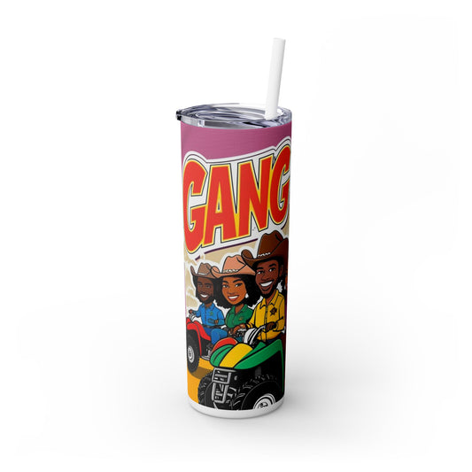 Group ATV Cartoon Skinny Tumbler with Straw 20oz