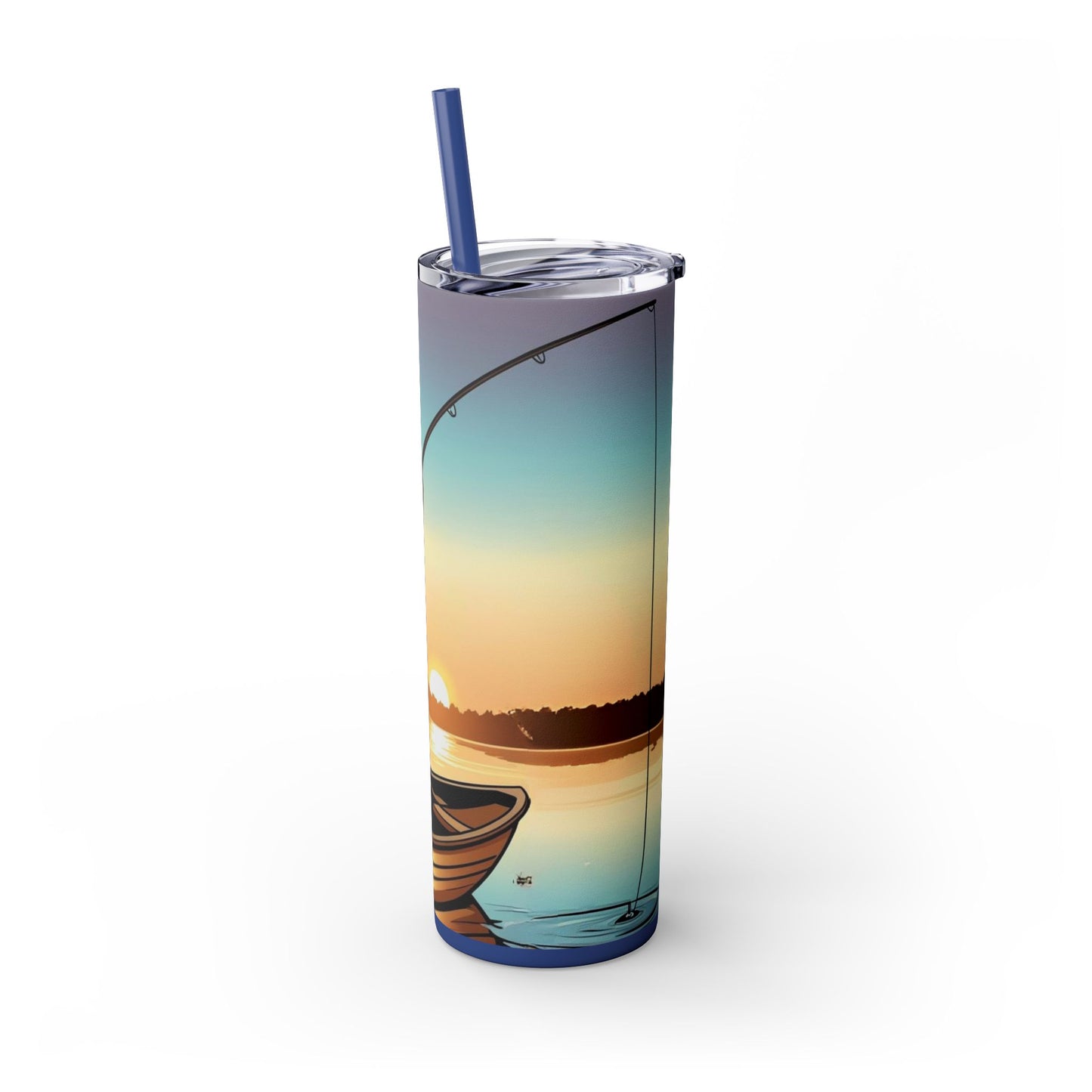 Handsome Fisherman Skinny Tumbler with Straw - 20oz