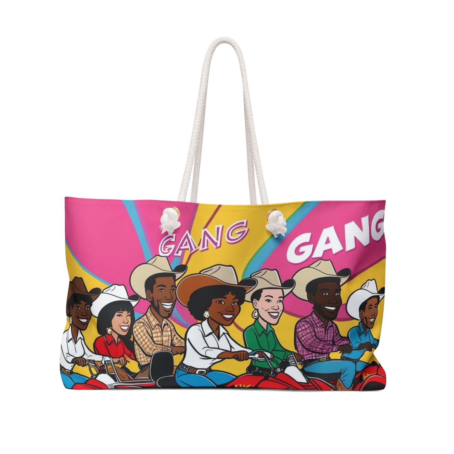 Retro Quad Gang Weekender Bag - Perfect for Adventure & Travel