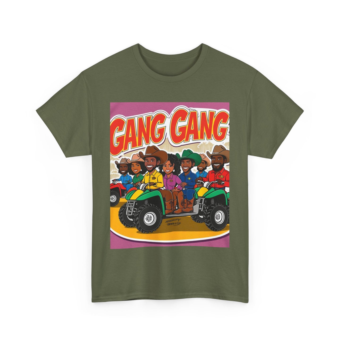 Group ATV Cartoon Graphic Tee Unisex Cotton T-Shirt