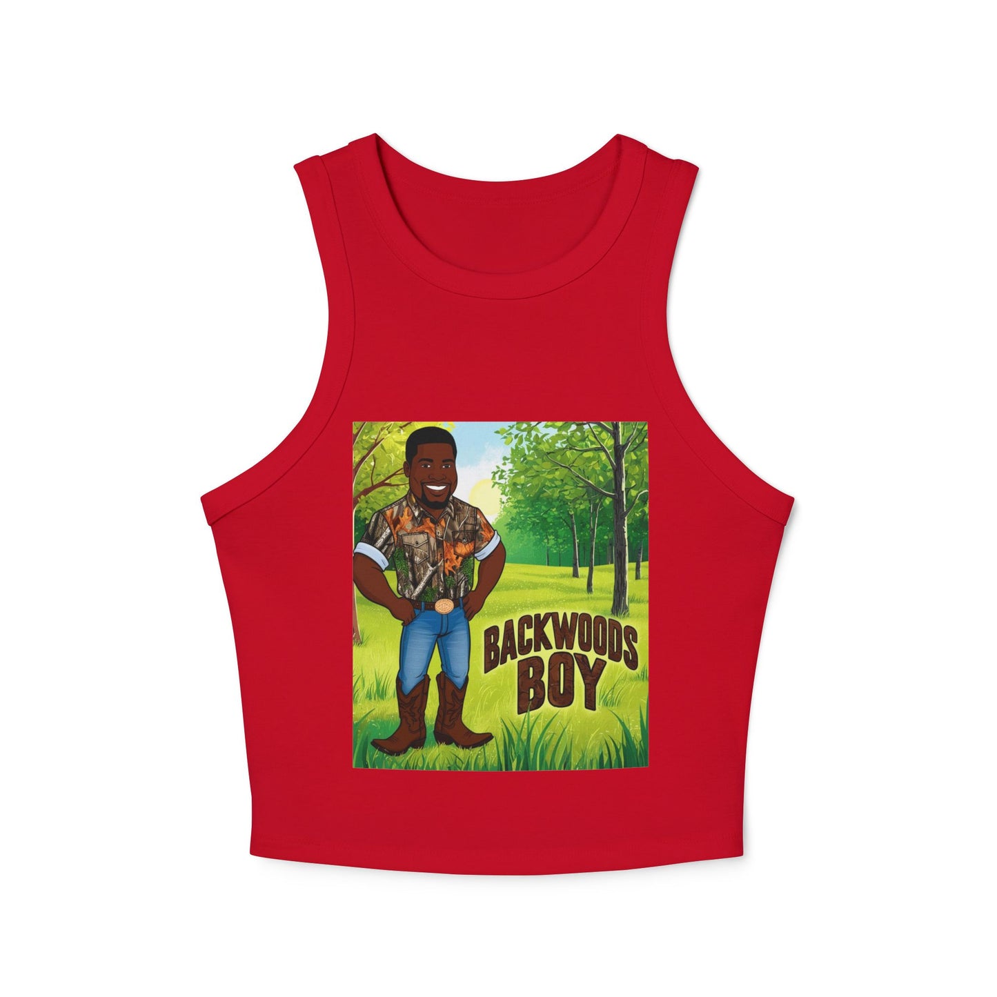 Backwoods Boy Women's Micro Rib Racer Tank Top