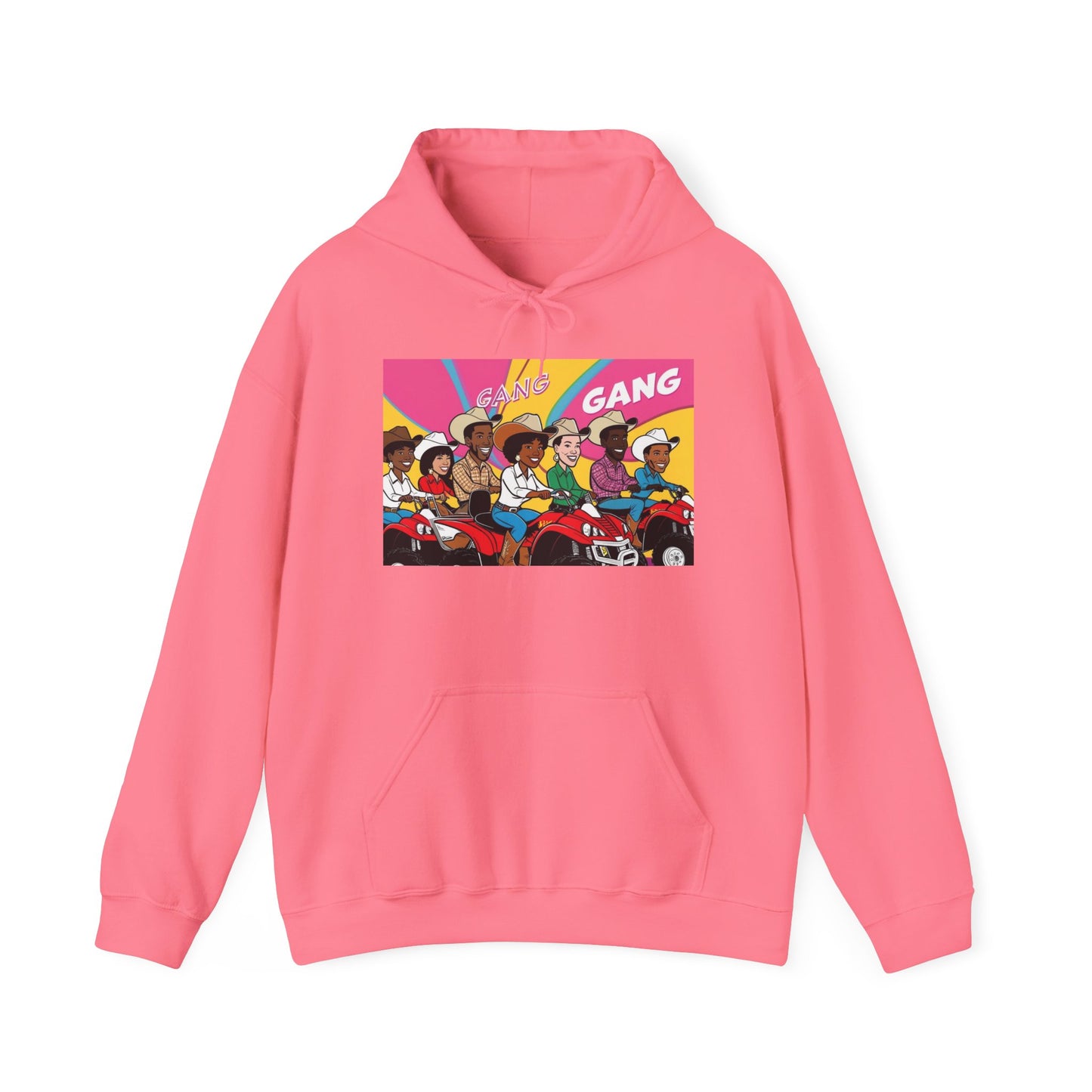 Retro Quad Gang Graphic Hoodie