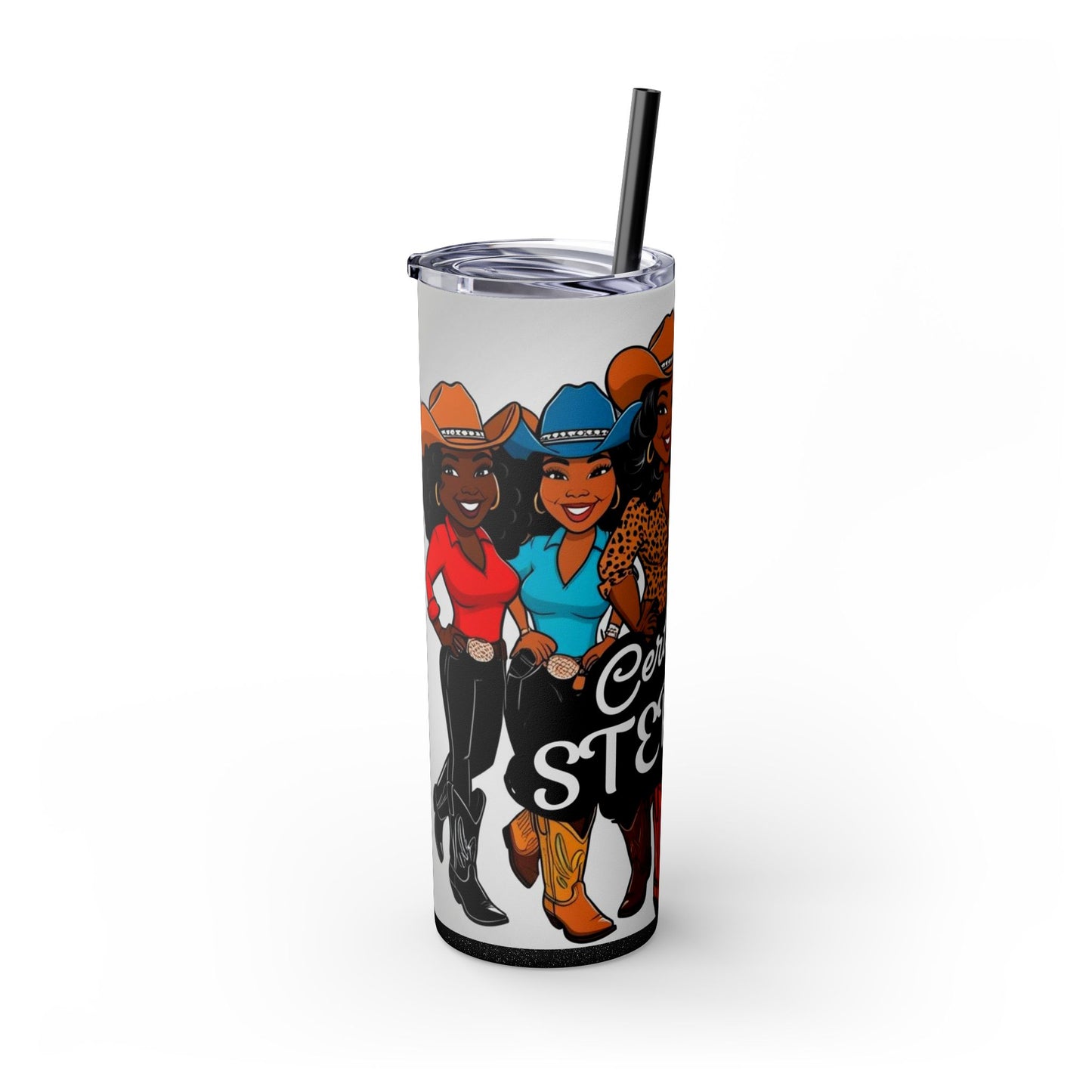 Certified Steppaz Skinny Tumbler with Straw, 20oz