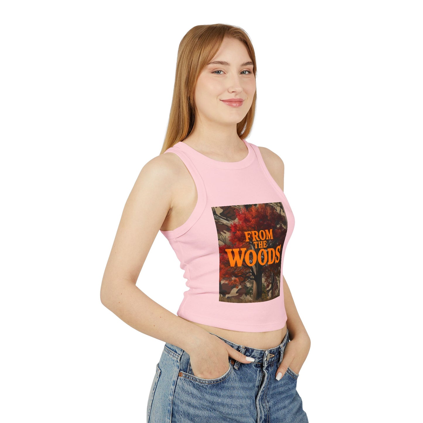 From The Woods Women's Micro Rib Racer Tank Top