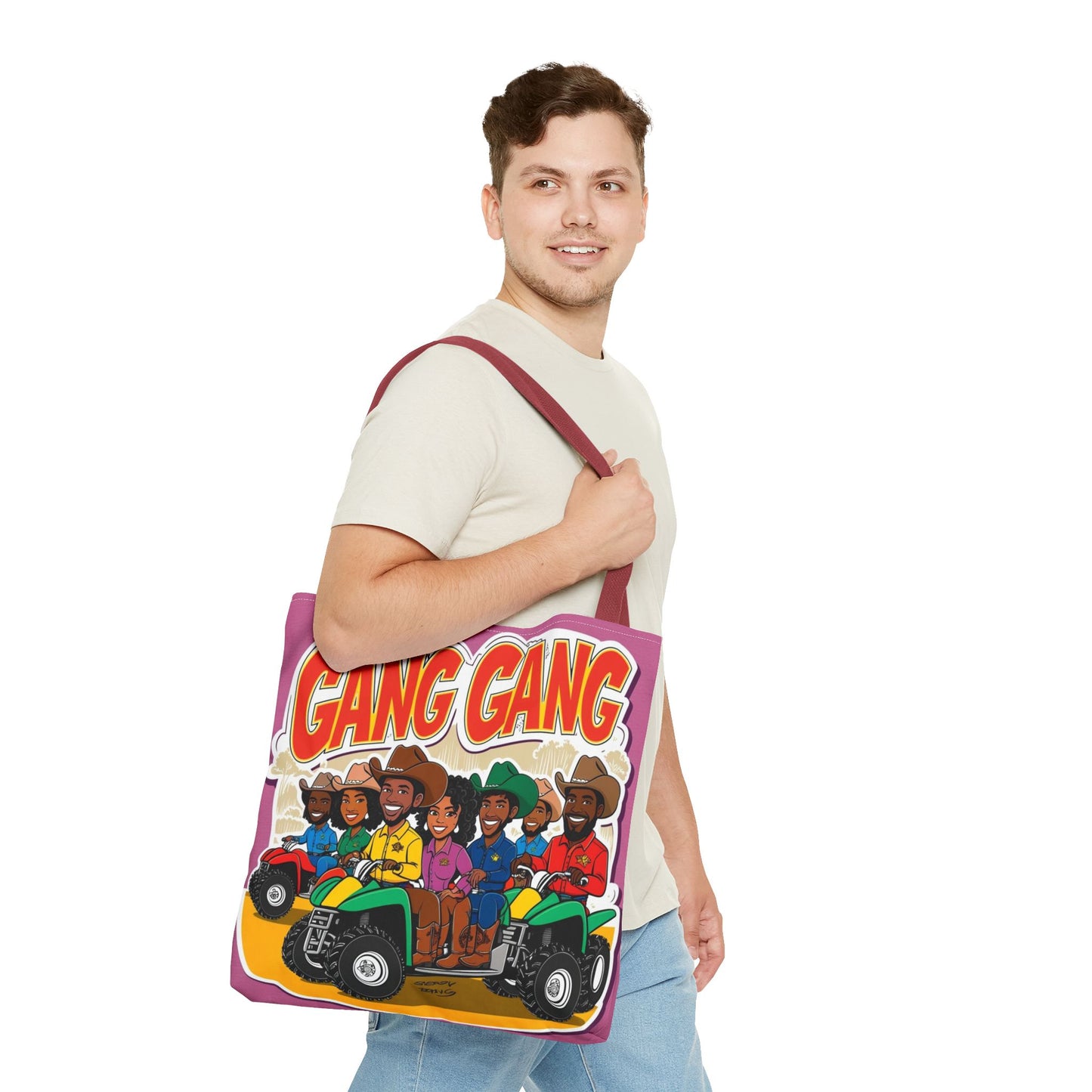 Group ATV Cartoon Tote Bag