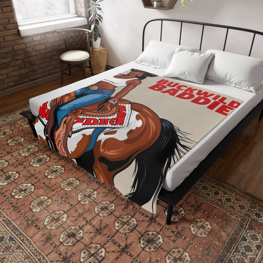 Buckwild Baddie Plush Fleece Blanket