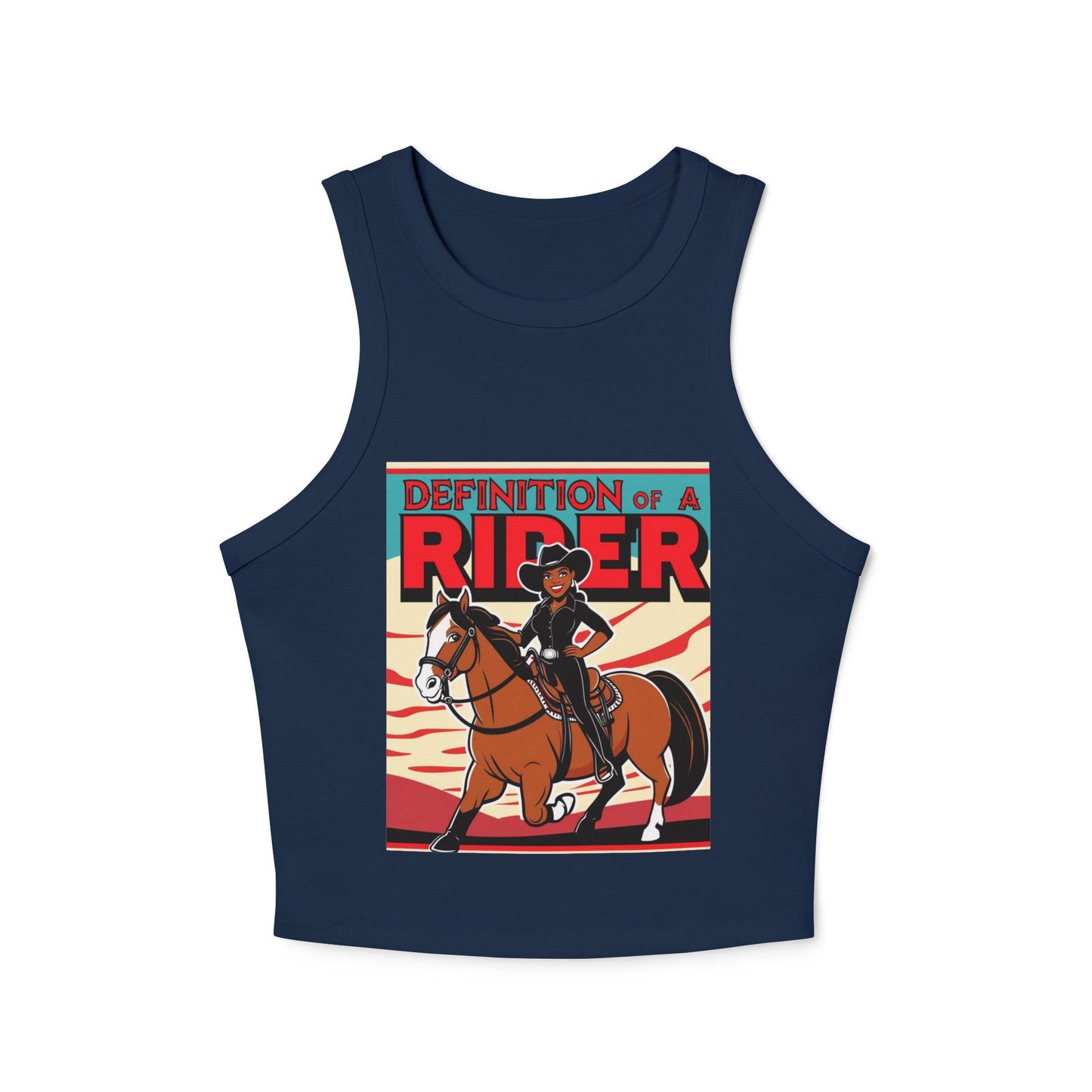 Definition of a Rider Racer Tank Top