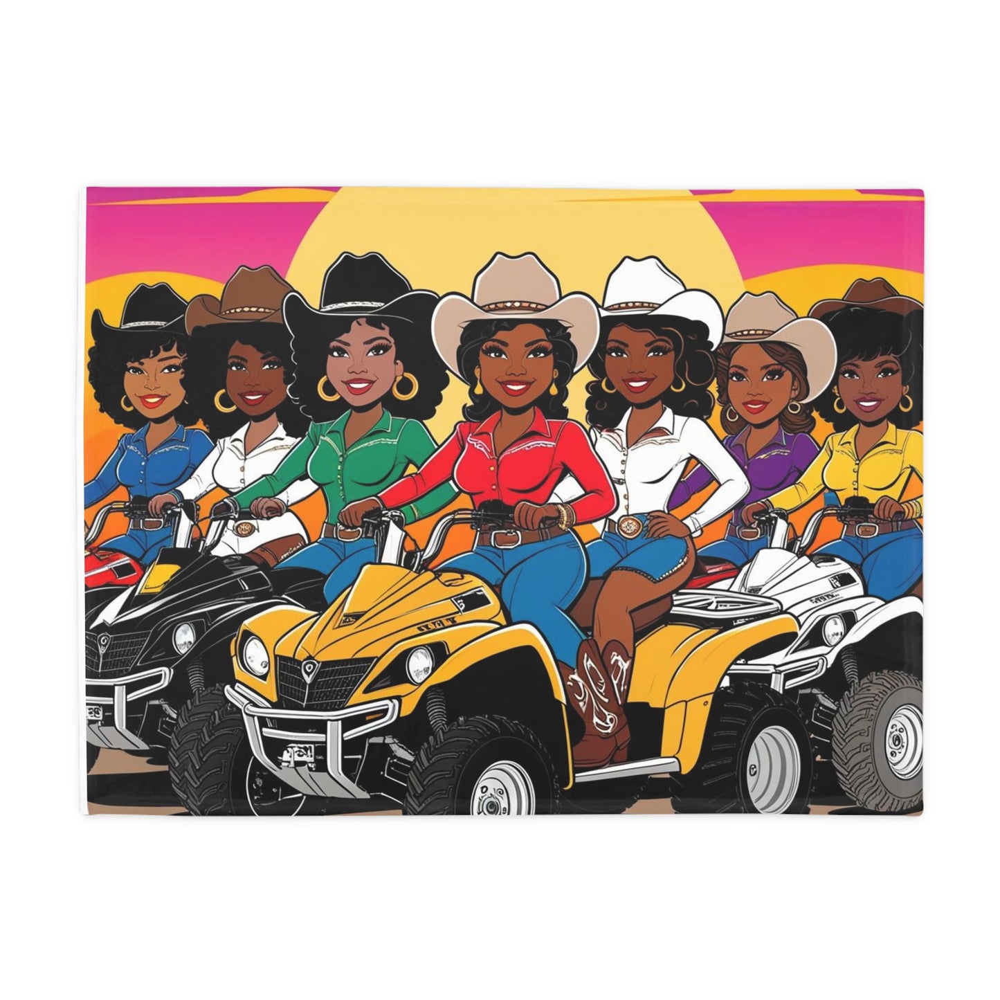 Bright Melanin Plush Fleece Blanket